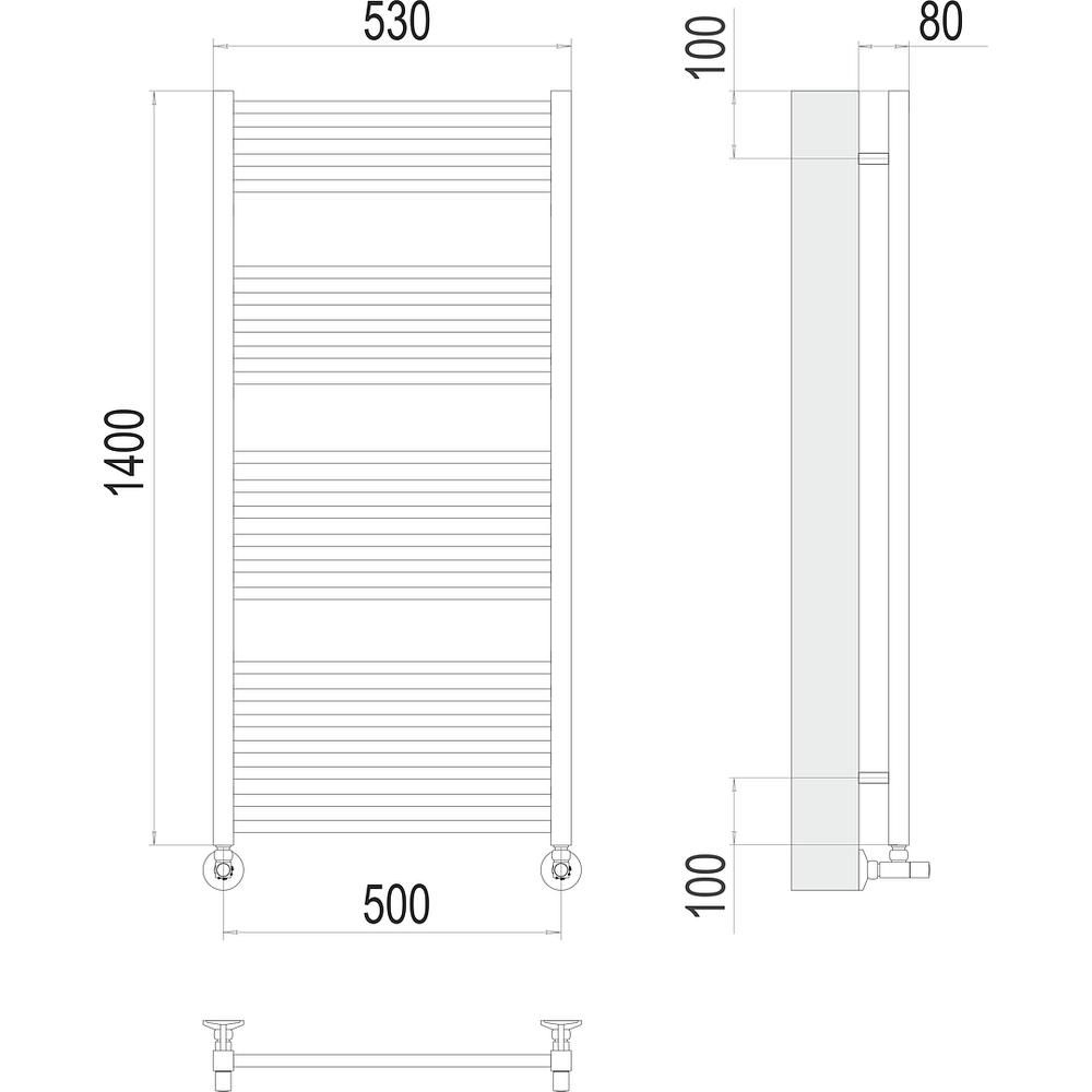 Полотенцесушитель водяной Terminus Ватикан П22 50х140
