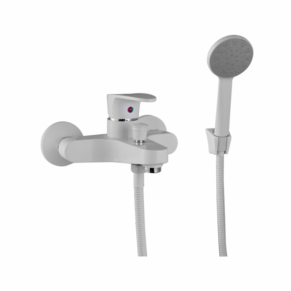 Смеситель для ванны PLstart PL3205-8, белый