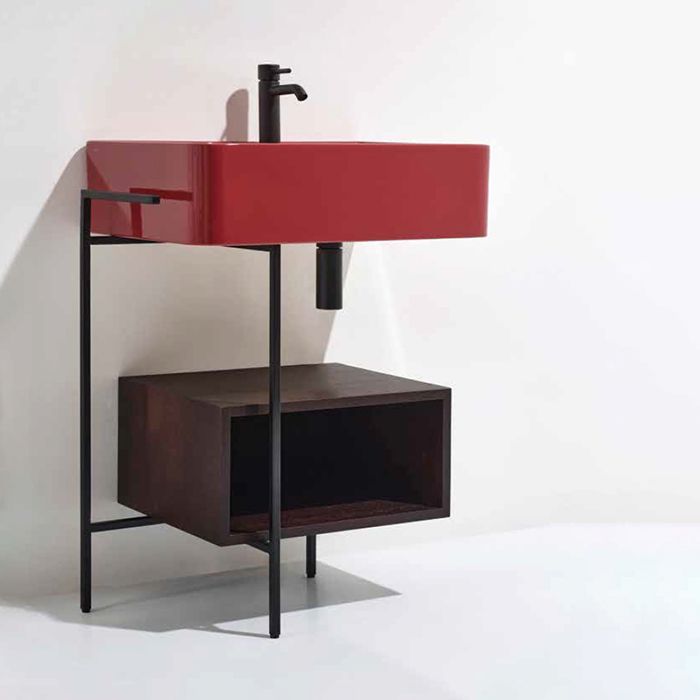 SIMAS RATIO  Раковина чаша подвесная 75x46xh18 см, с 1 отв. для смесителя, без перелива, цвет RUBINO