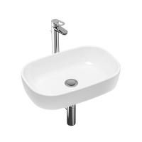 Комплект 3 в 1 Lavinia Boho Bathroom Sink 21510213, накладная фарфоровая раковина 54 см, смеситель с донным клапаном, латунный сифон