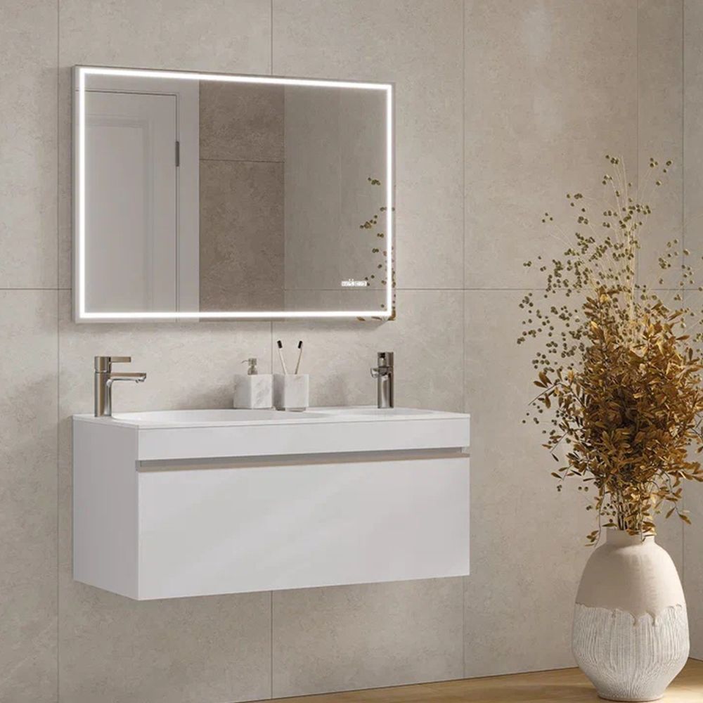 Тумба под раковину подвесная Velvex Otto tp.OTO.OTT.100.1Y белый глянец, 100 см, артикул tp.OTO.OTT.100.1Y белый глянец