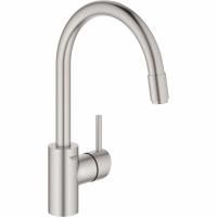 Смеситель для кухни GROHE Concetto New с выдвижным изливом, суперсталь (32663DC3) Смеситель для кухни GROHE Concetto New с выдвижным изливом, суперсталь (32663DC3)