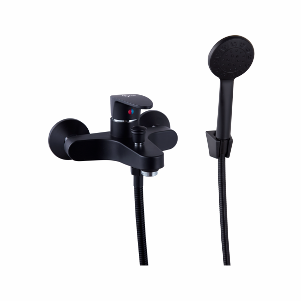 Смеситель для ванны PLstart PL3205-7, чёрный