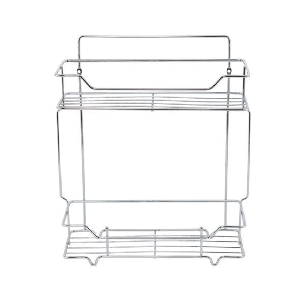 Полка двухъярусная прямая Milardo Grid проволока стальная, хром (GRICS2CM44)