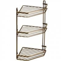 Полка корзина Fora FOR-129 угловая Бронза