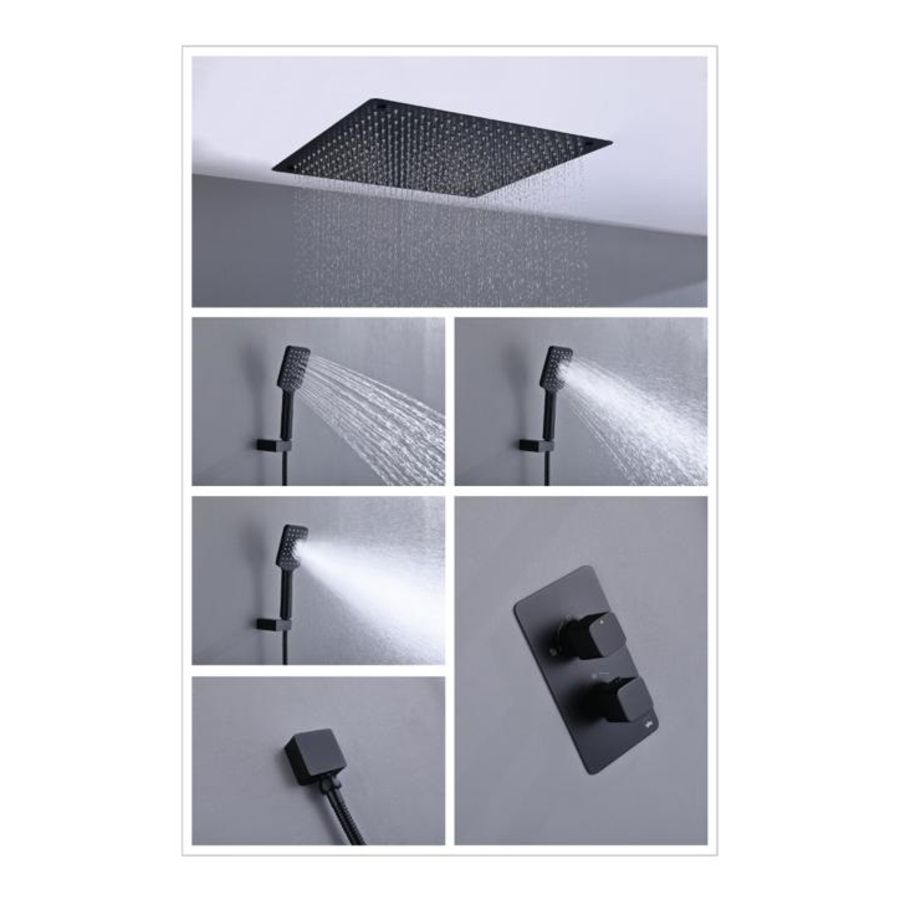 Душевая система встроенная с термостатом Timo Petruma SX-5029/03SM черный, артикул SX-5029/03SM