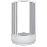 Душевой уголок Bas Брава 90x90 профиль Белый стекло Грейп