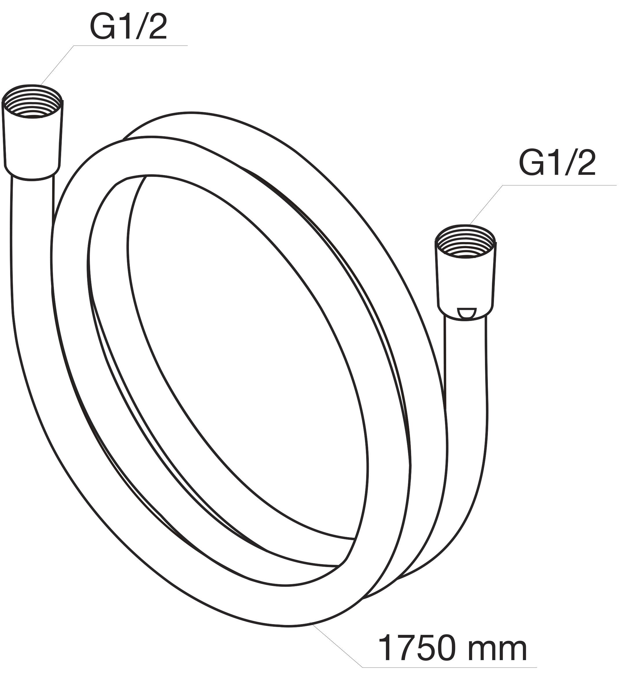 760400164 Душ.шланг, 1750 мм, шт 760400164 Душ.шланг, 1750 мм, шт