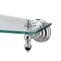 Devon Black Diamond Полочка стеклянная 60 см (стекло прозрачное), цвет: хром