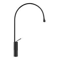 Gessi Goccia Смеситель для раковины на 1 отверстие, излив 387мм R=197, с фиксированным носиком,  цвет: черный