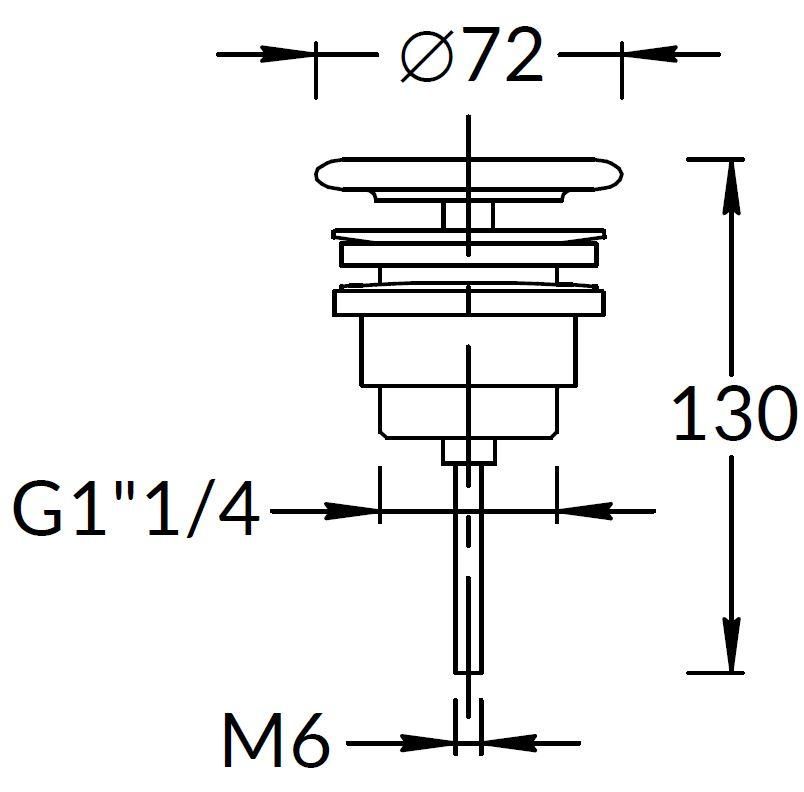 Донный клапан с керамической крышкой