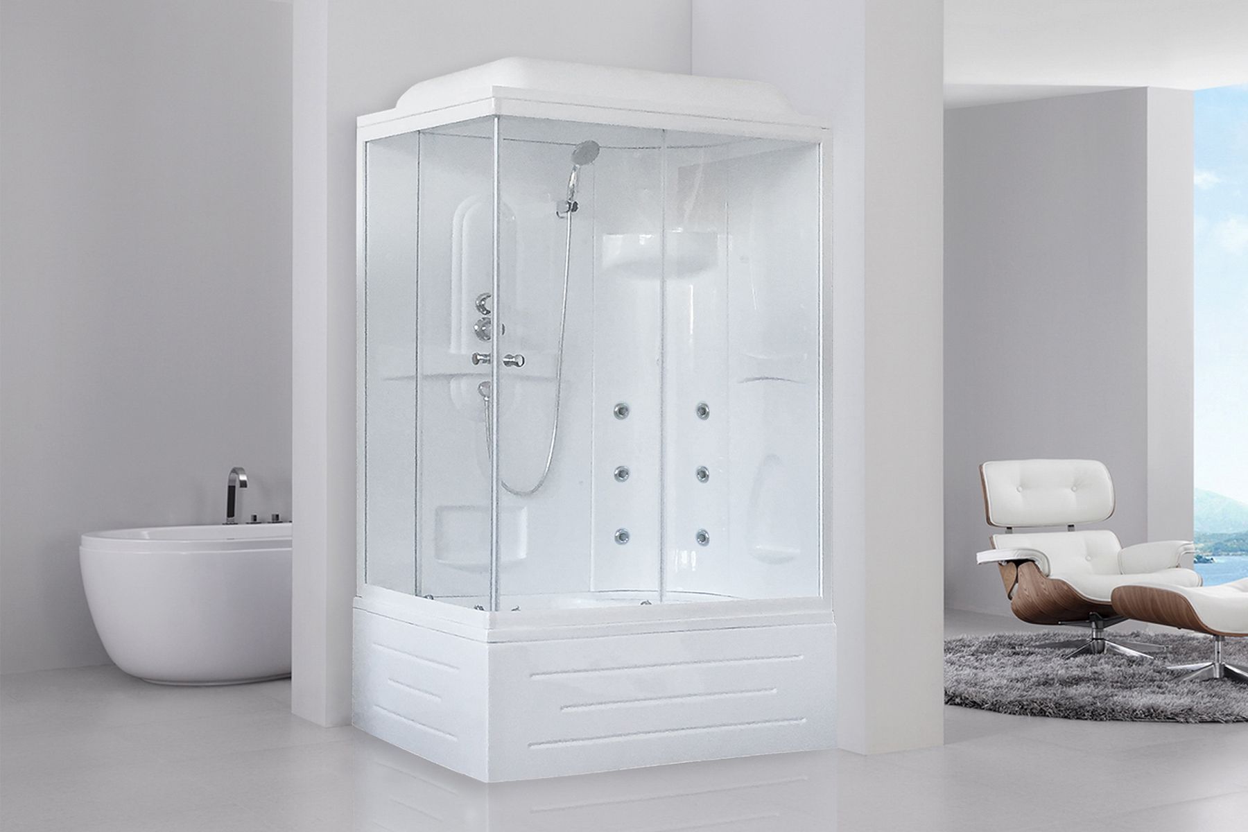 Душевая кабина Royal Bath RB 8120BP2-T (прозрачное) правая Душевая кабина Royal Bath RB 8120BP2-T (прозрачное) правая