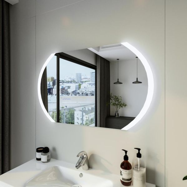 Зеркало Бриклаер Вега/Мальта 100 овал сенсор на зеркале