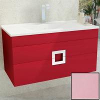 Тумба с раковиной SanVit Квадро Lux New 120 kkvadn120 в цвете Ral подвесная Розовый глянец Тумба с раковиной SanVit Квадро Lux New 120 kkvadn120 в цвете Ral подвесная Розовый глянец