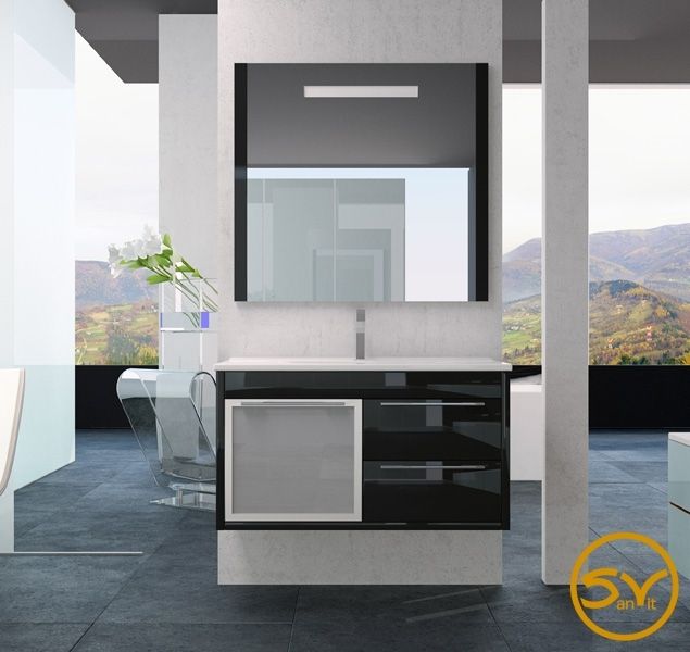 Тумба с раковиной SanVit Новелла Lux New 90 knovelp090 в цвете Ral подвесная Желтый глянец Тумба с раковиной SanVit Новелла Lux New 90 knovelp090 в цвете Ral подвесная Желтый глянец