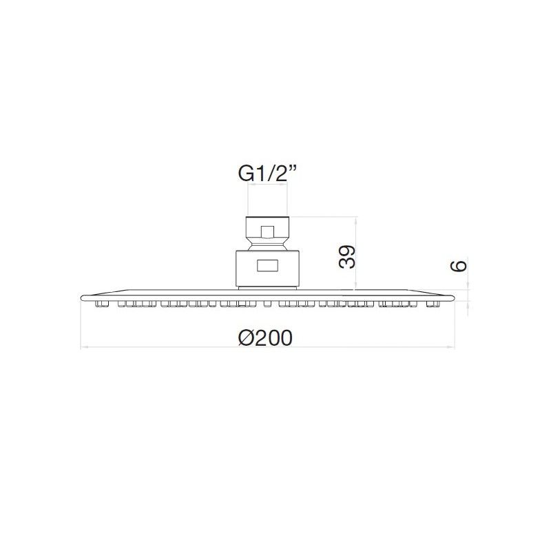 Верхний душ Webert AC1024740BRASS, белый