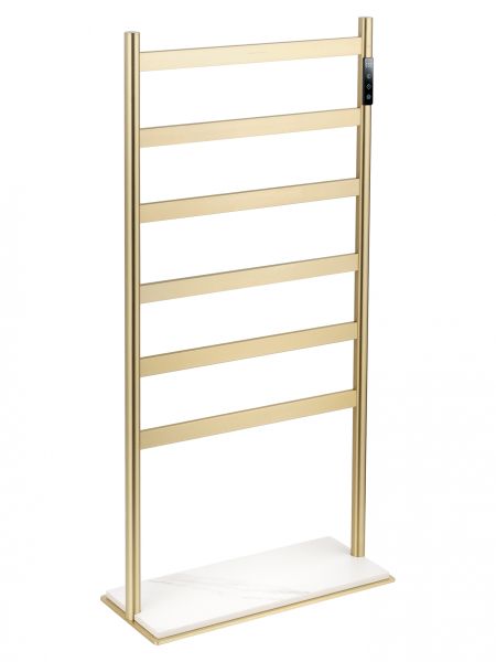 Полотенцесушитель электрический напольный WONZON & WOGHAND ESSEN, Брашированное золото (WW-A406-BG)