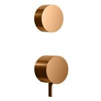 Fantini AF/21 Смеситель для душа, встраиваемый, на 3 источника, (наружняя часть), цвет: Matt Copper PVD