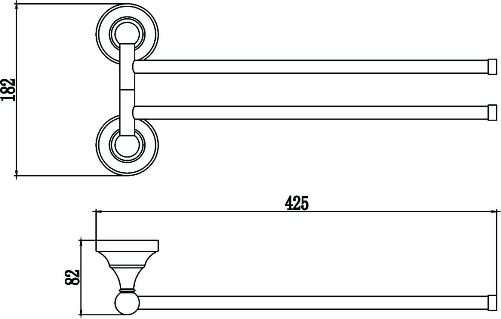 Полотенцедержатель Savol S-06802B, золото, артикул S-06802B