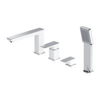 Смеситель на борт ванны OMNIRES PARMA PM7432CRB (хром/белый)