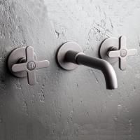 Fantini Icona Classic Смеситель для раковины, встраиваемый, на 3 отв, без дон.клапана, излив 150мм (наружняя часть), цвет: матовая оружейная сталь