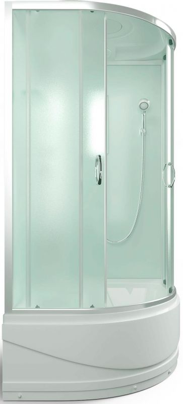 Душевая кабина Erlit Comfort ER3510TP 100x100 задняя стенка Белая стекло матовое Душевая кабина Erlit Comfort ER3510TP 100x100 задняя стенка Белая стекло матовое