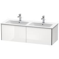 Duravit ME by Starck  Двойная раковина для мебели с перел., с 1 отв. под смес., 1300x490мм, Цвет: Белый