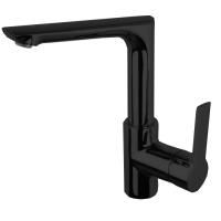 Fima Carlo Frattini Mast Cмеситель для раковины, на 1 отв., с литьевым вращающимся изливом, цвет: чёрный матовый