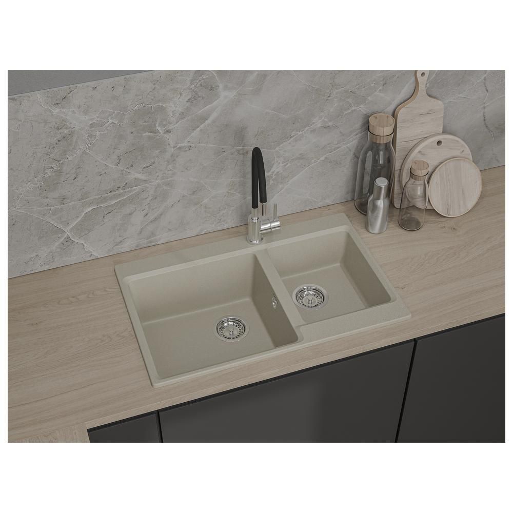 Кухонная мойка GranFest LEVEL 780K, топаз, артикул LV-780K топаз