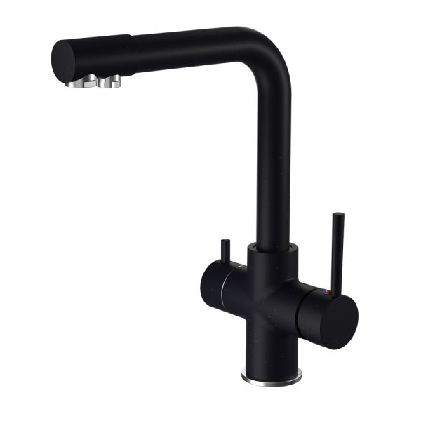 Смеситель для кухни с подключением фильтра GranFestGF-Z-5423, черный