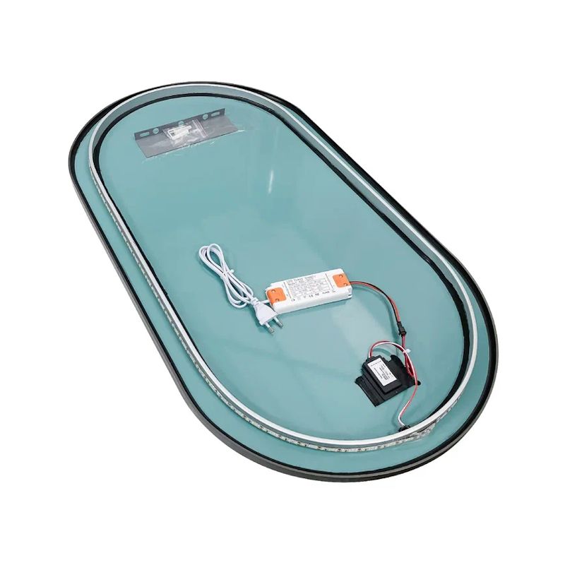 Зеркало с подсветкой LED Fixsen FX-3100F овальное 50х100 см, графит, артикул FX-3100F