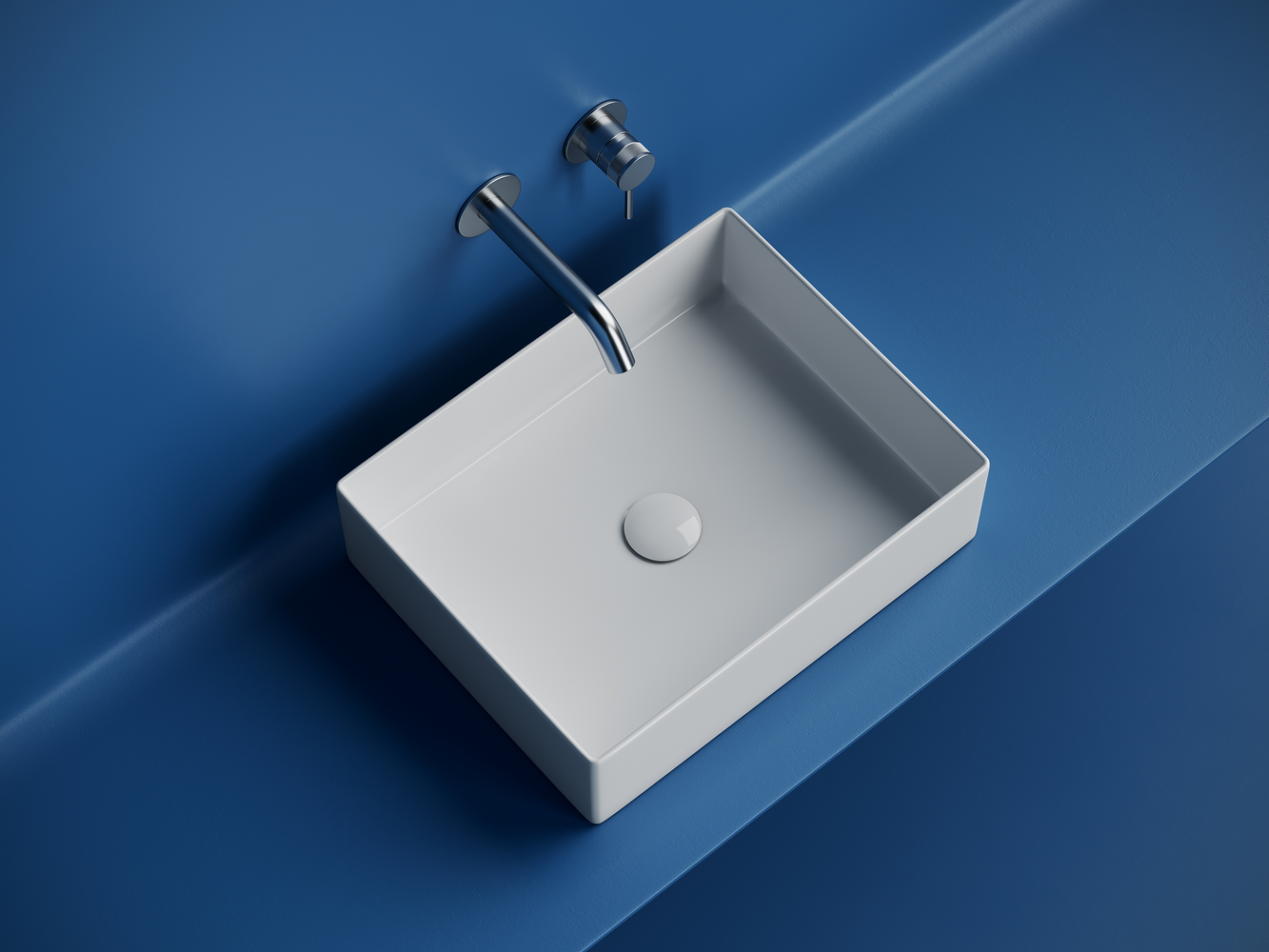 Раковина накладная прямоугольная Элемент (Element) 361x471x130, цвет белый, арт.CN6069, артикул CN6069