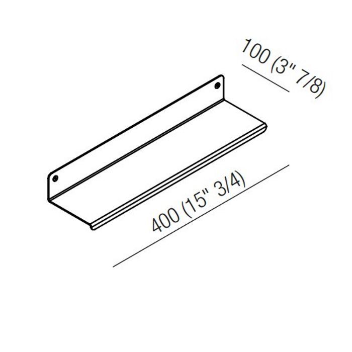 Agape Mach 2 Полка 40х10 см, цвет: черный Agape Mach 2 Полка 40х10 см, цвет: черный