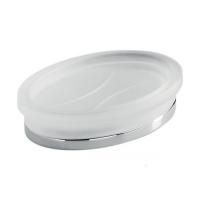 Colombo Land Мыльница настольная, цвет: хром/матовое стекло