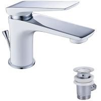 Смеситель для раковины Lemark Allegro LM5906CW Хром Белый