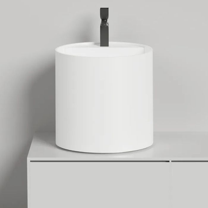 Salini ARMONIA ROUND TOP 03  Раковина напольная  450х450х450мм, с 1 отв. под смес, без донного клапана, мат-л: S-Stone, матовый, белый. Salini ARMONIA ROUND TOP 03  Раковина напольная  450х450х450мм, с 1 отв. под смес, без донного клапана, мат-л: S-Stone, матовый, белый.