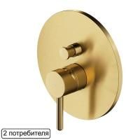 Смеситель для душа скрытого монтажа OMNIRES Y Y1235GLB (брашированное золото)