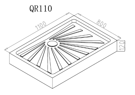 Поддон QR110 Cerutti SPA прямоугольный (110х80x12) Поддон QR110 Cerutti SPA прямоугольный (110х80x12)