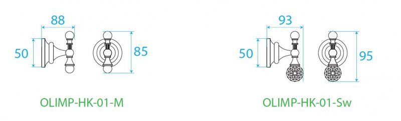 OLIMP-HK-03/24-M Крючок, золото, артикул OLIMP-HK-03/24-M