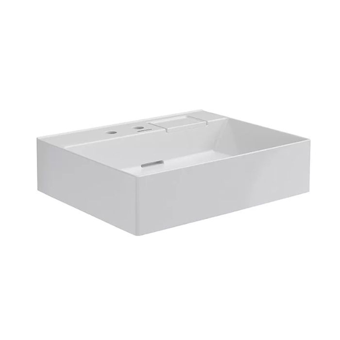 Раковина LOGICA мебельная с двумя отверстиями 60, белая глянцевая