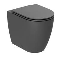 AZZURRA COMODA Унитаз приставной 53x36хH42см c креплением VFV,Easy Clean, цвет carbone