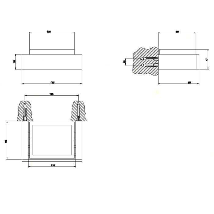Gessi Rettangolo Мыльница подвесная, цвет: хром/черный