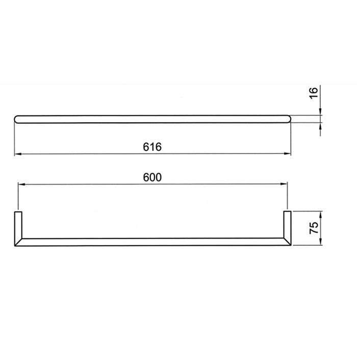 Fantini Young Полотенцедержатель 600мм, цвет: хром Fantini Young Полотенцедержатель 600мм, цвет: хром