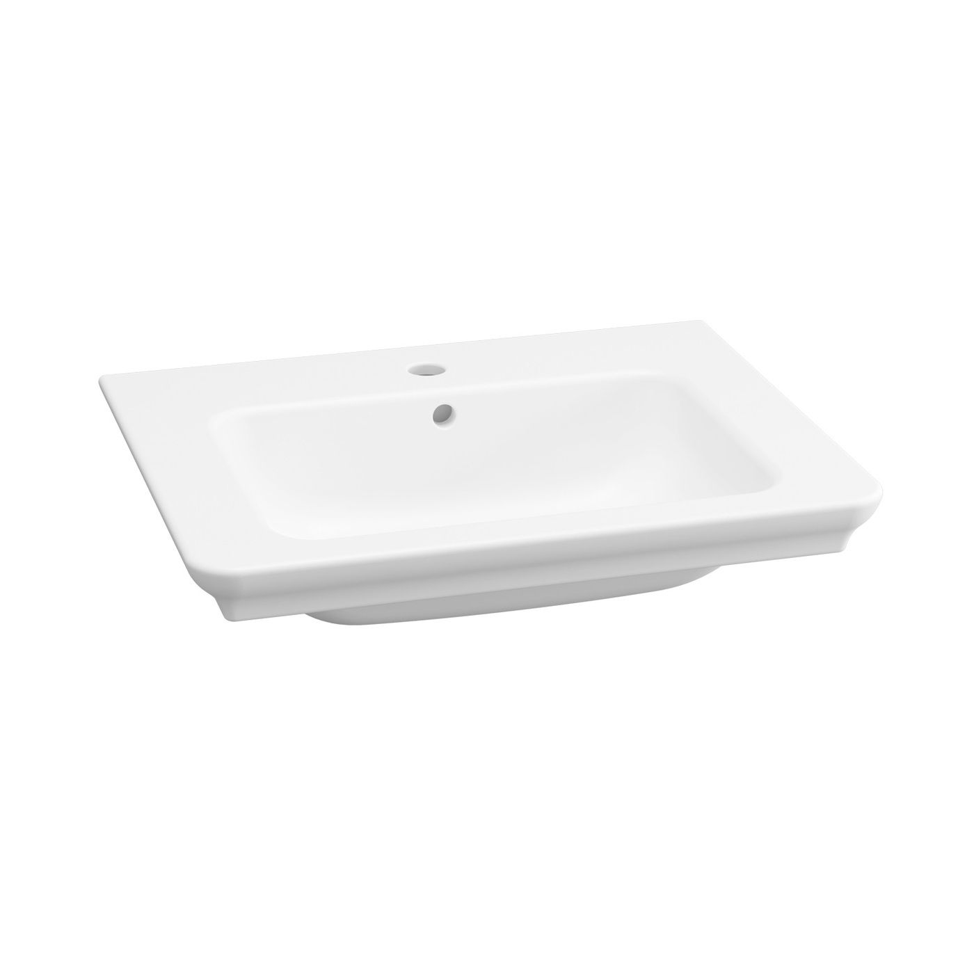 Комплект 2 в 1 Lavinia Boho Bathroom Sink 21510301, врезная фарфоровая раковина 60 см, смеситель