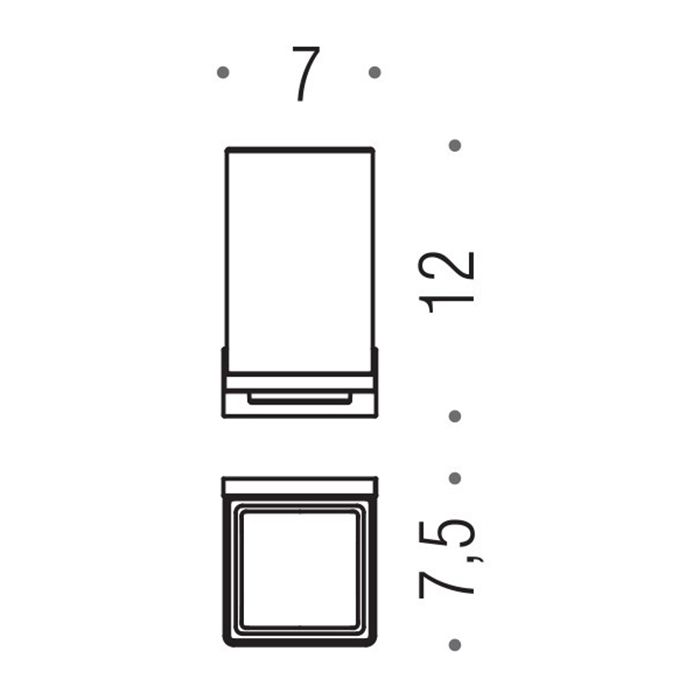 Colombo Look Стакан подвесной, цвет: белый матовый/матовое стекло Colombo Look Стакан подвесной, цвет: белый матовый/матовое стекло