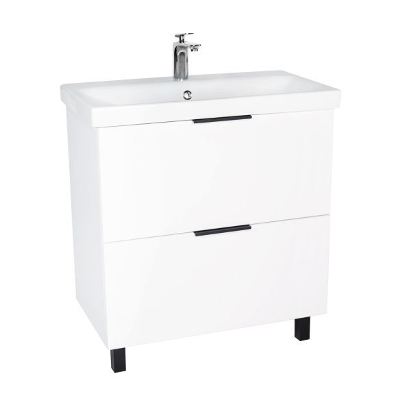 Тумба VIANT "Берлин" 2 ящика белая 441х766х820 под раковину .S-UM-MOD80/1 (MODUO 80) (VBER80MDBEL-T2Y)