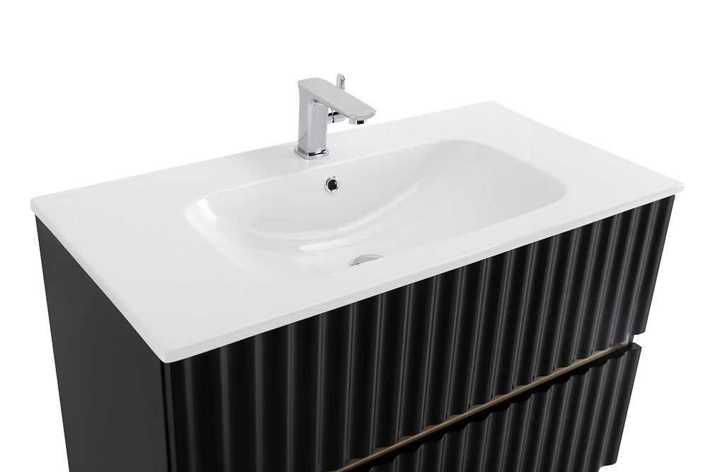 ELEGANT База под раковину подвесная с двумя выкатными ящиками, с LED подсветкой ручек. Чёрный матовый, 870x469x550 AM-ELEGANT-900-2C-SO-NM-LED, артикул AM-ELEGANT-900-2C-SO-NM-LED