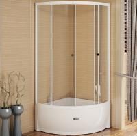 Душевой уголок Radomir 90x90 1-03-1-0-0-0020 с поддоном профиль Белый стекло прозрачное