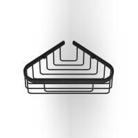 Decor Walther DW 228 Полочка для душа, угловая, подвесная, цвет: черный матовый