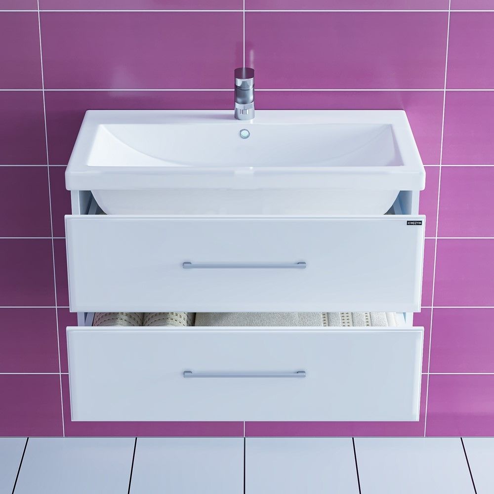 Тумба для умыв. "Омега-80" 2ящ. подвес. (ум. Фостер 80)